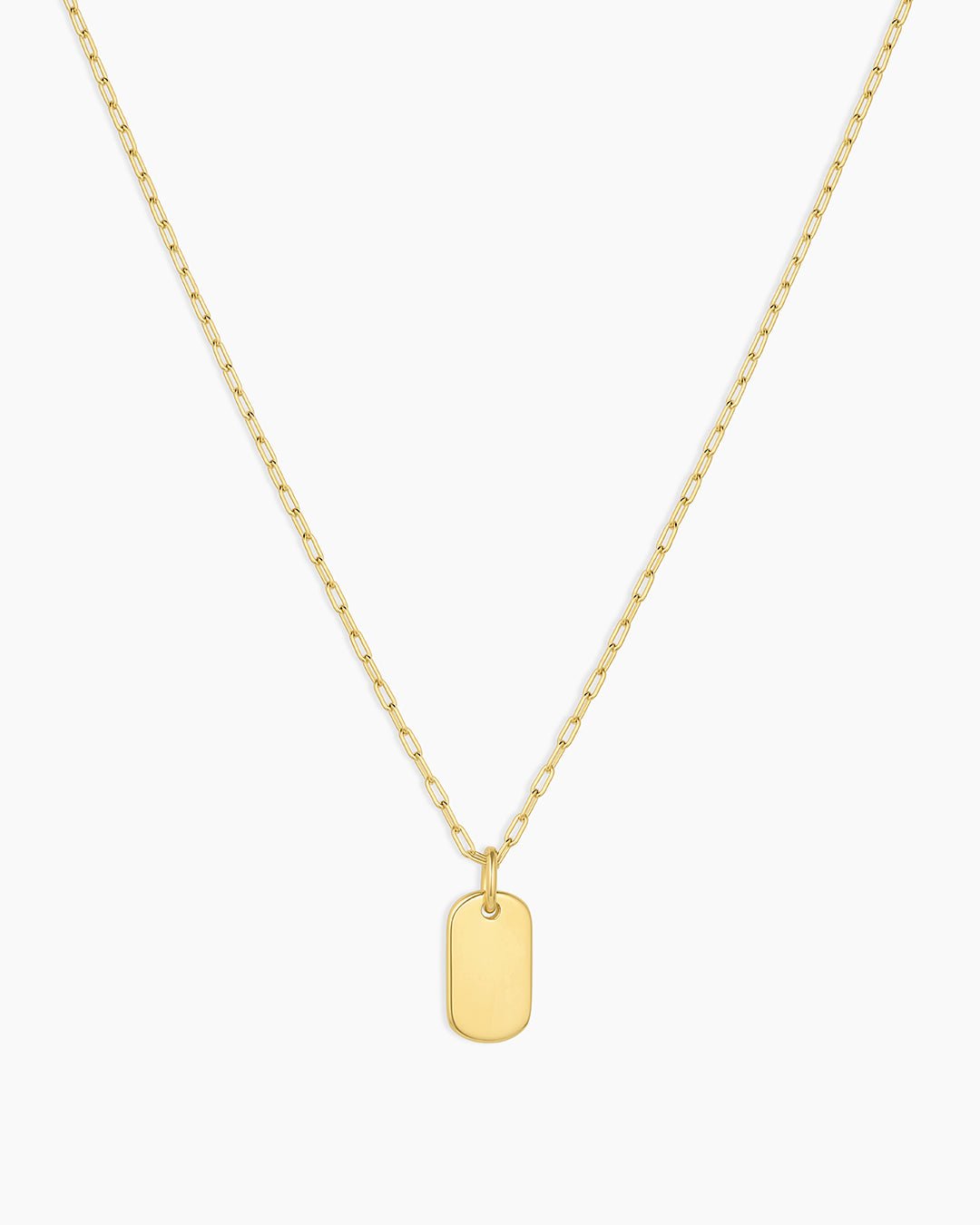 18k Gold Plated engravable Necklace || option::18k Gold Plated