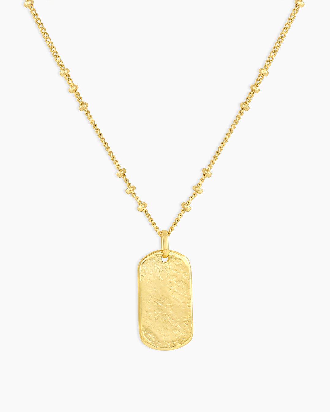 Griffin Dog Tag Necklace || option::18k Gold Plated