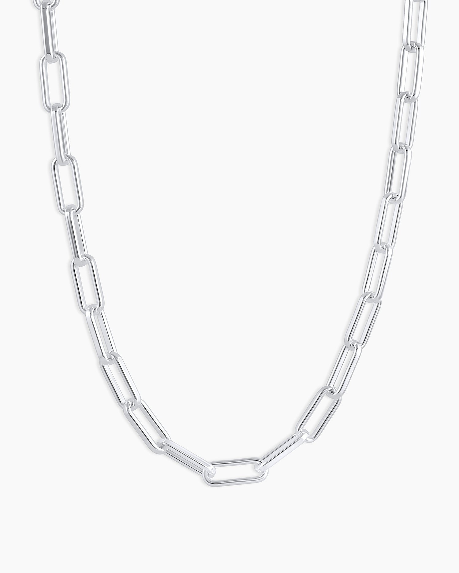 Parker Necklace Paperclip Necklace || option::18 in., Silver Plated