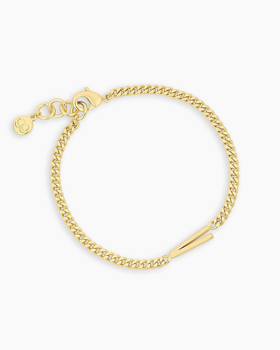 Wilder Alphabet Bracelet Alphabet Bracelet #V || option::18k Gold Plated, V