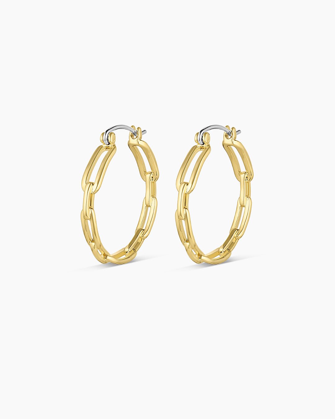 Parker Link Small Hoops || option::18k Gold Plated