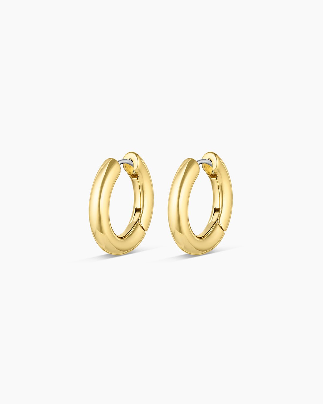 Lou Hoops chunky hoops bold hoop earrings || option::18k Gold Plated