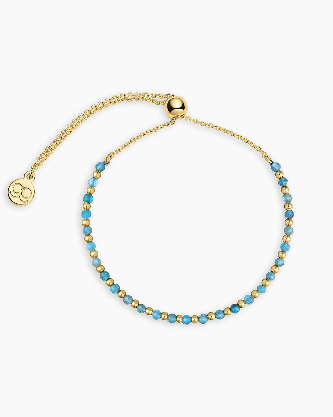 Power Gemstone Brooks Bracelet for Inspiration || option::18k Gold Plated, Apatite