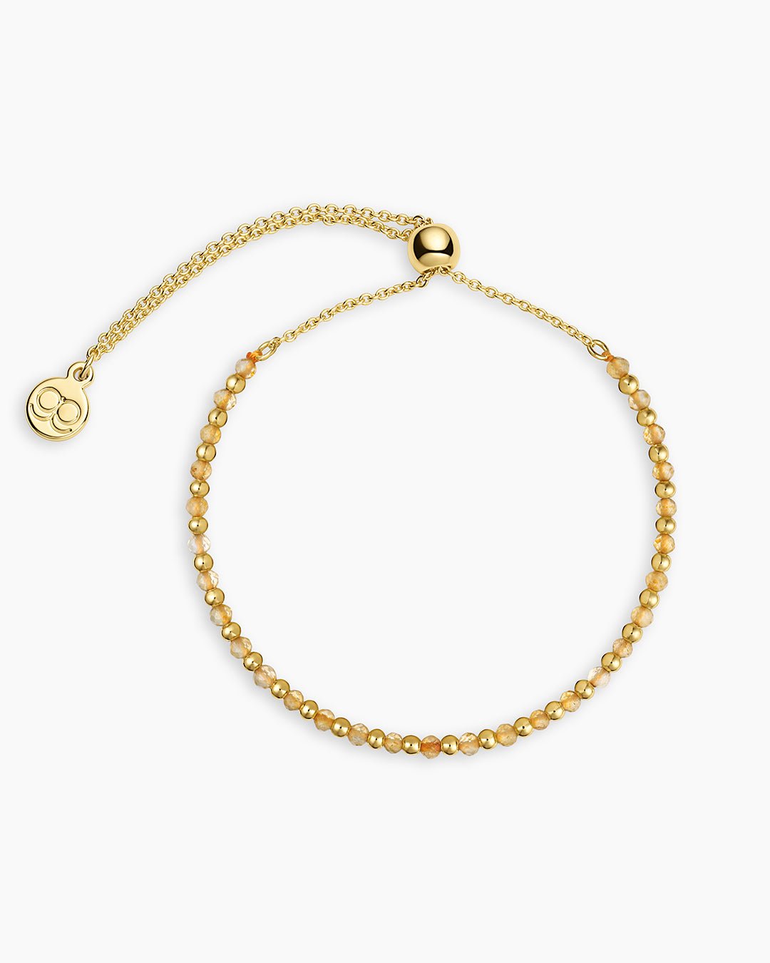 Power Gemstone Brooks Bracelet for Abundance || option::18k Gold Plated, Citrine