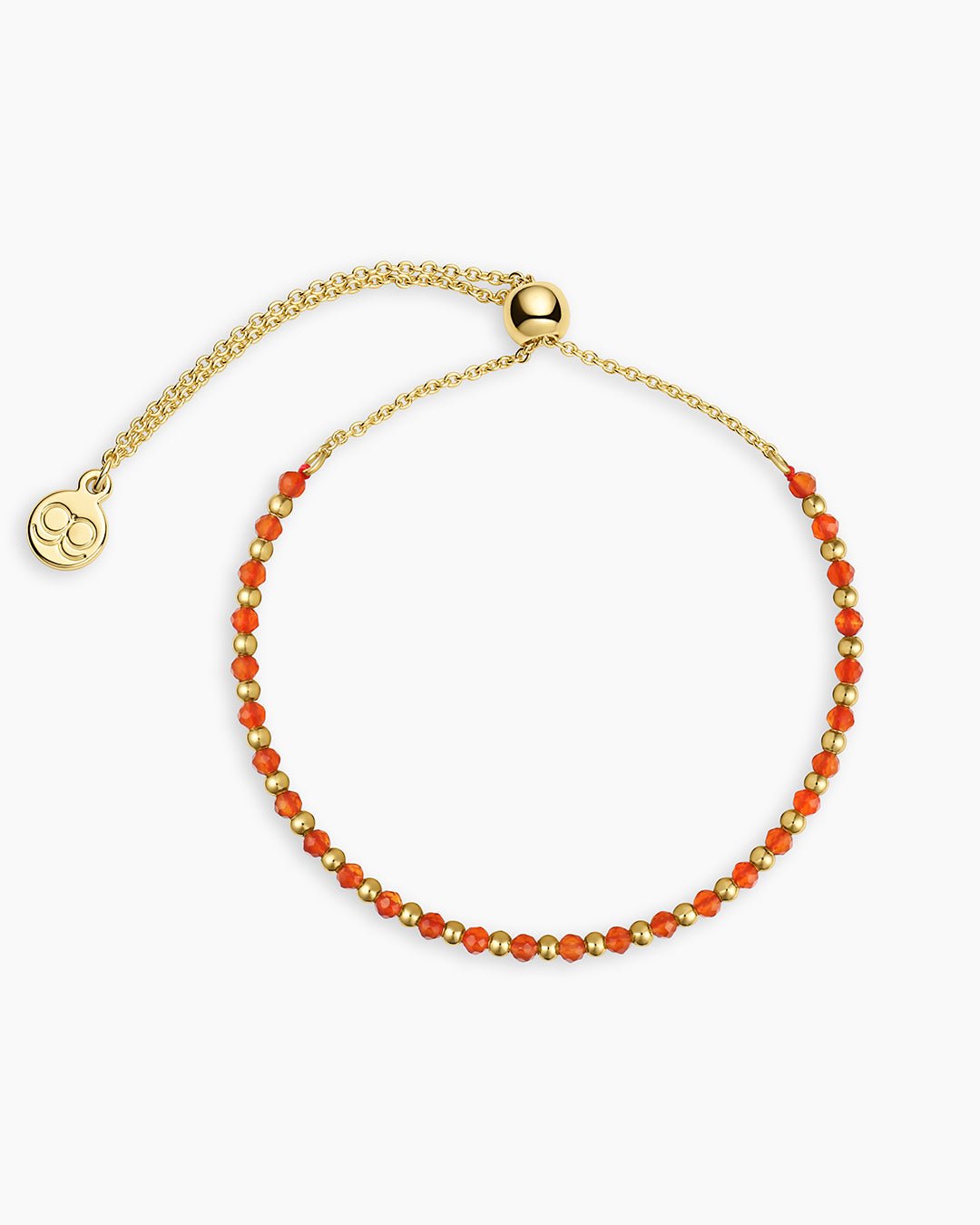 Power Gemstone Brooks Bracelet for Confidence || option::18k Gold Plated, Orange Agate