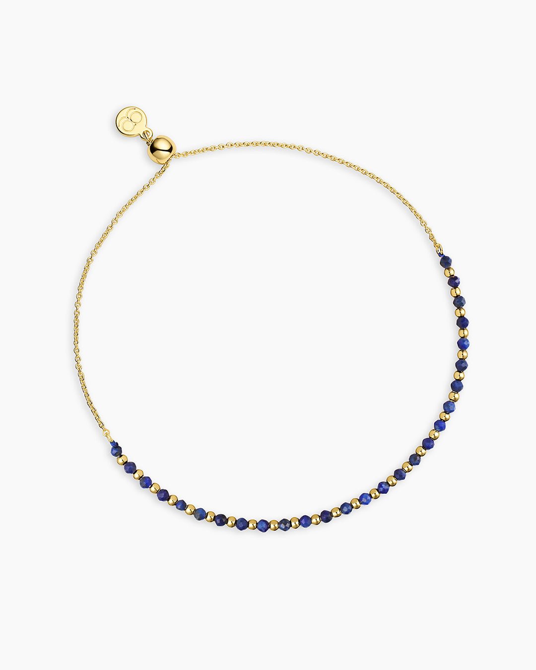 Power Gemstone Brooks Bracelet for Wisdom || option::18k Gold Plated, Lapis