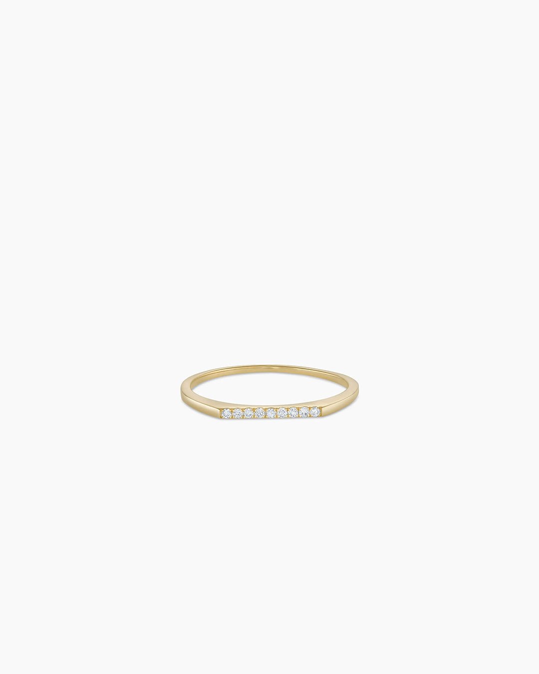 Diamond Bar Ring || option::14k Solid Gold