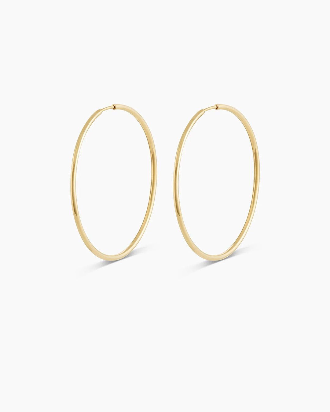 Classic Gold Hoop || option::14k Solid Gold, 30mm