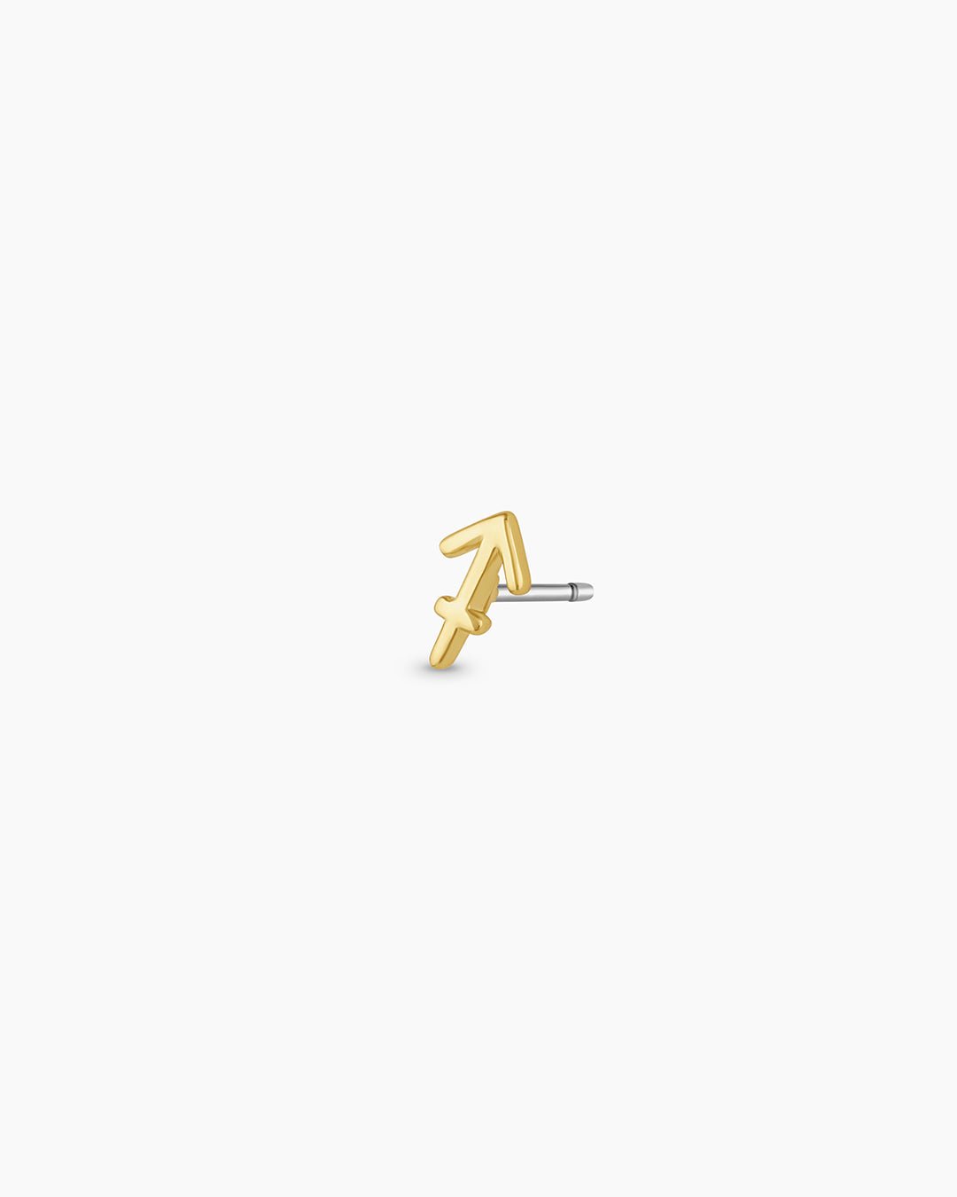 Zodiac Charm Stud - Sagittarius || option::18k Gold Plated, Sagittarius