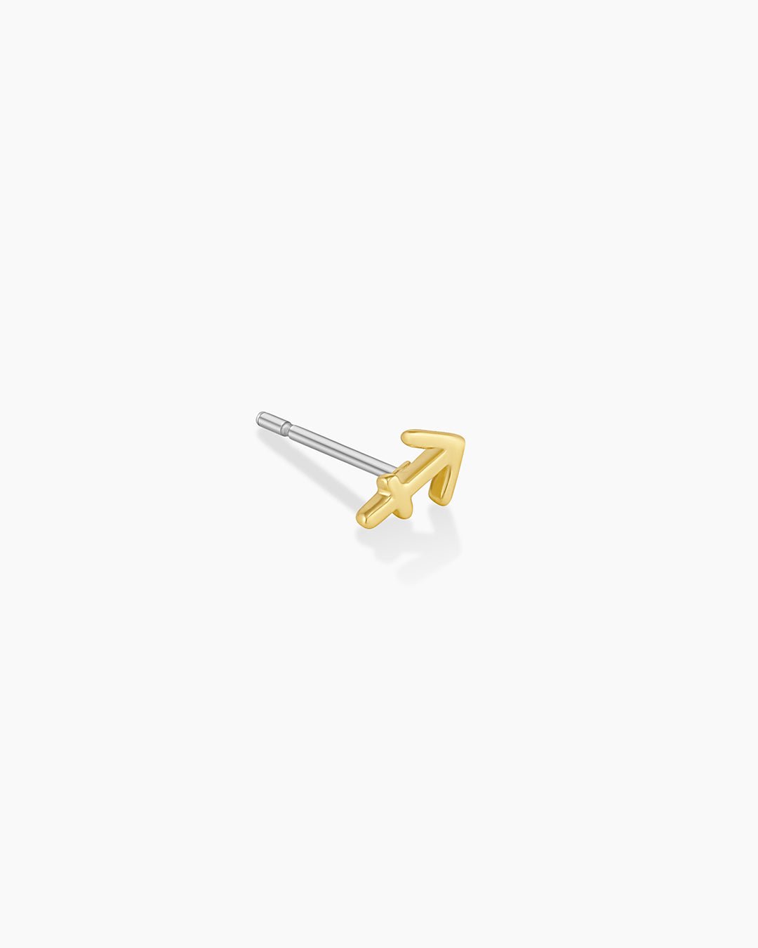 Zodiac Charm Stud - Sagittarius || option::18k Gold Plated, Sagittarius