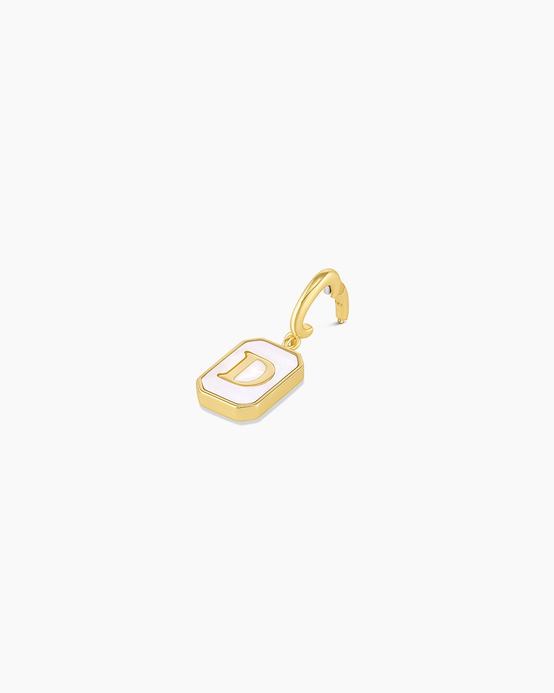 Vintage Alphabet Parker Charm #D || option::18k Gold Plated, D