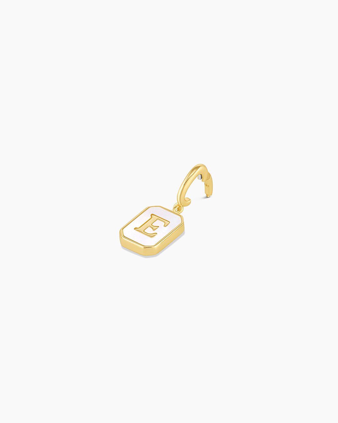 Vintage Alphabet Parker Charm #E || option::18k Gold Plated, E