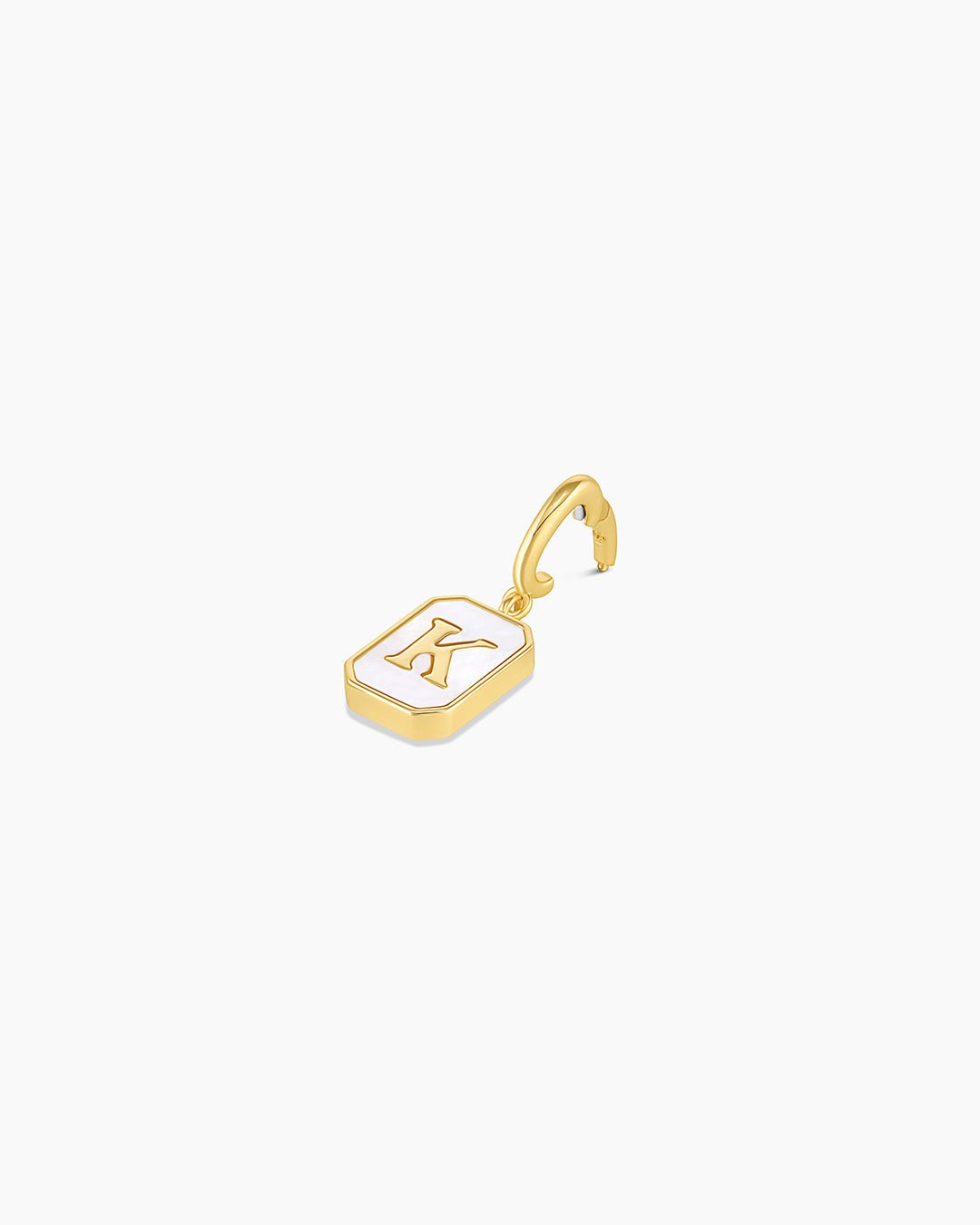 Vintage Alphabet Parker Charm #K || option::18k Gold Plated, K