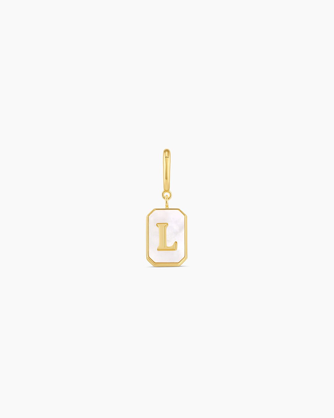 Vintage Alphabet Parker Charm #L || option::18k Gold Plated, L