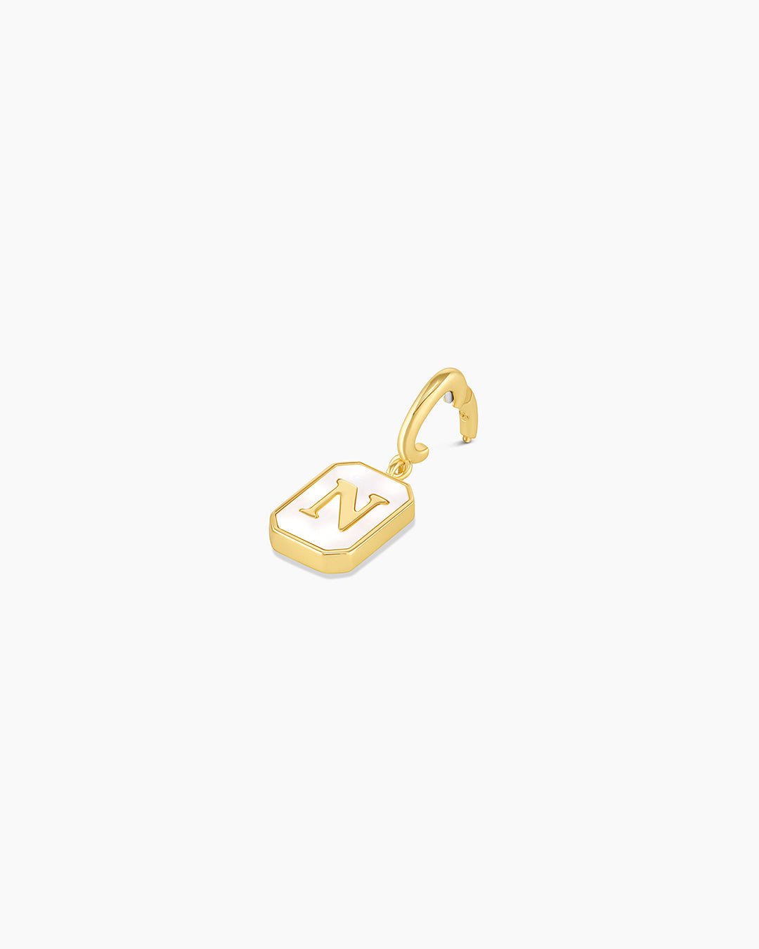 Vintage Alphabet Parker Charm #N || option::18k Gold Plated, N