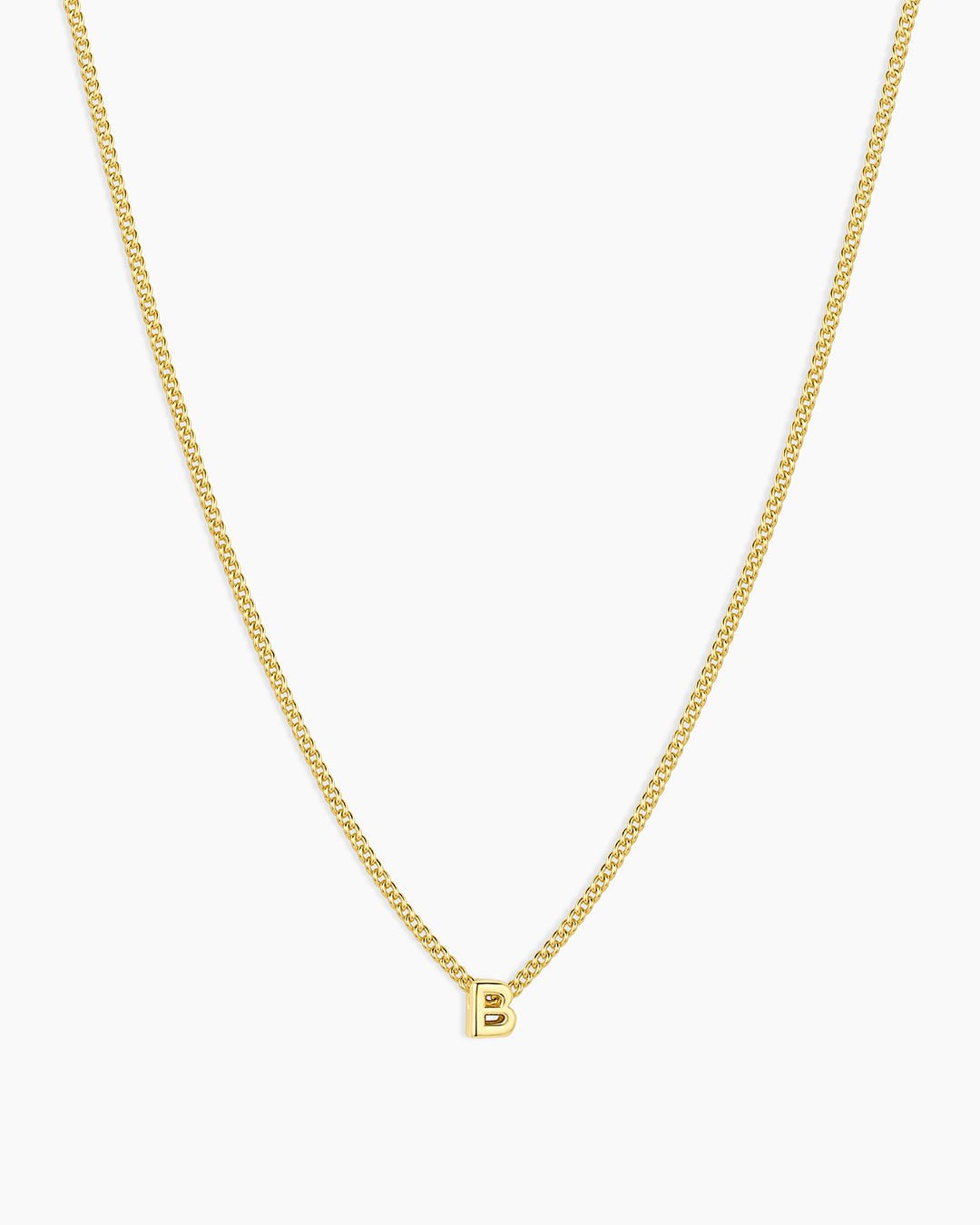 Wilder Mini Alphabet Necklace || option::18k Gold Plated, B