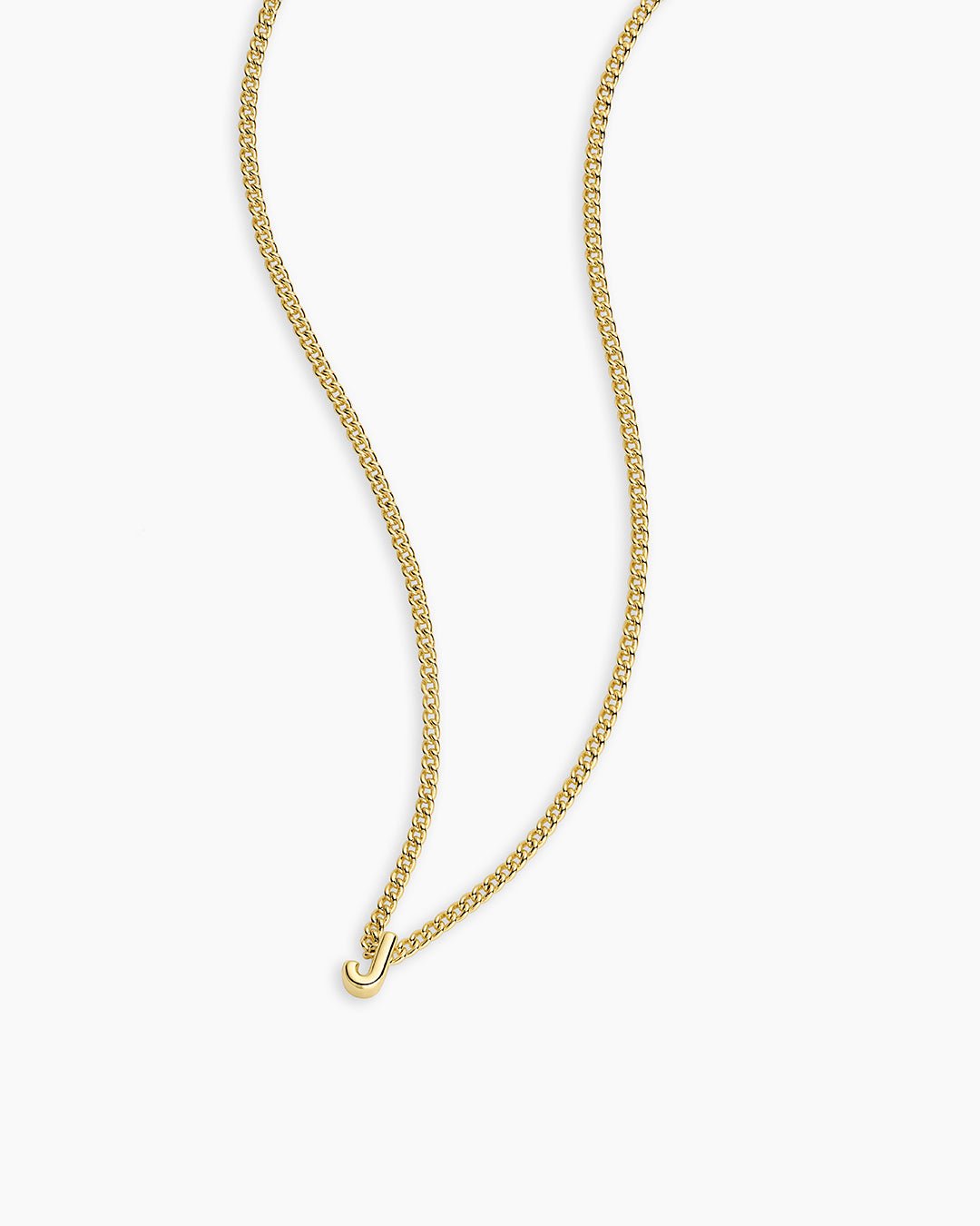 Wilder Mini Alphabet Necklace || option::18k Gold Plated, J