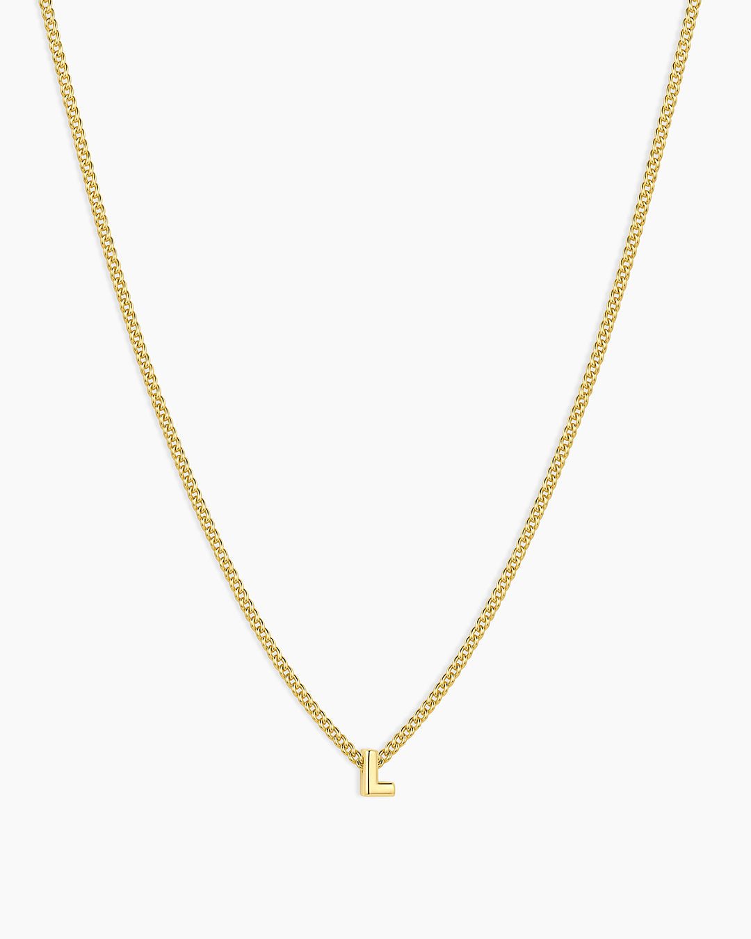 Wilder Mini Alphabet Necklace || option::18k Gold Plated, L