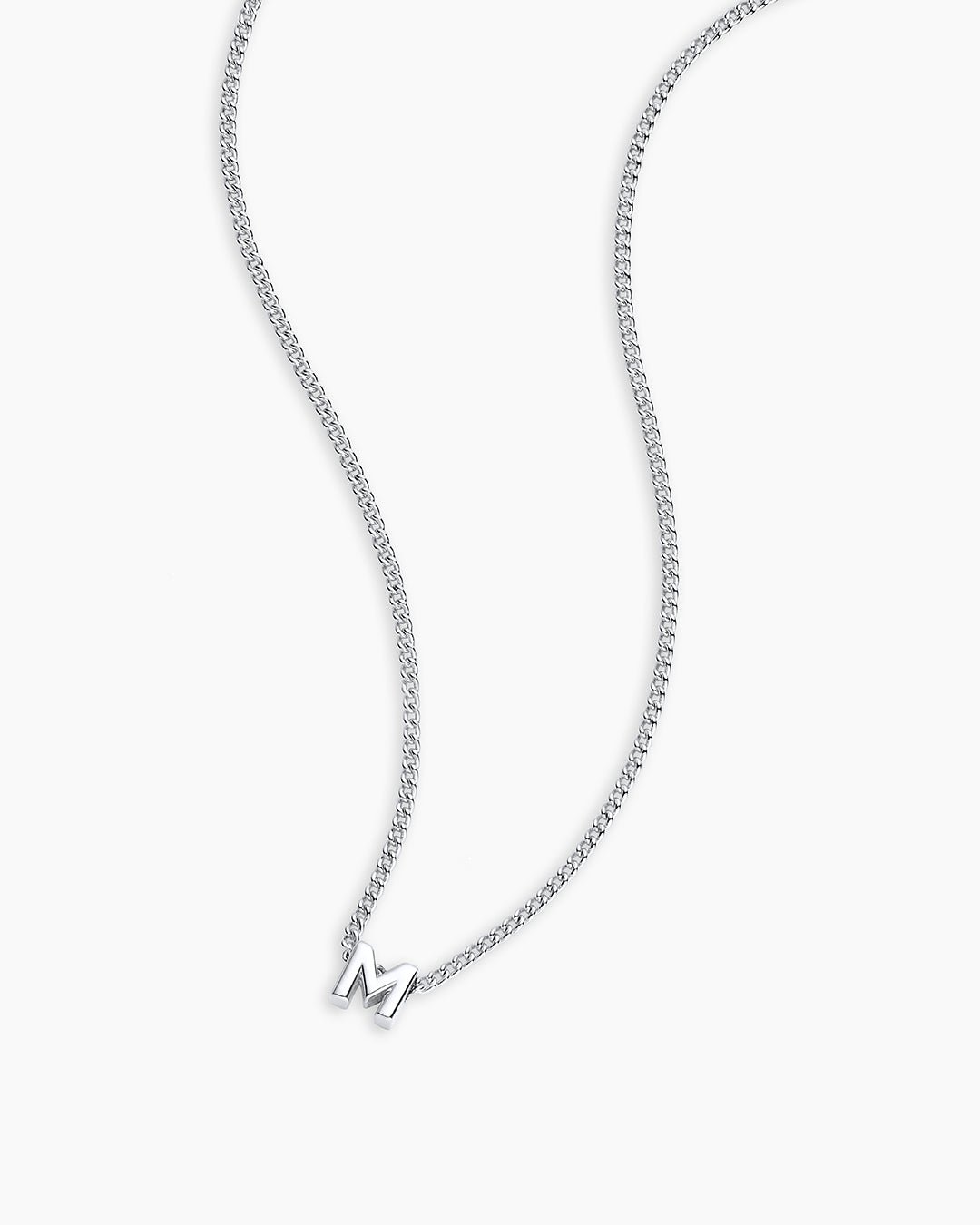 Wilder Mini Alphabet Necklace || option::Silver Plated, M