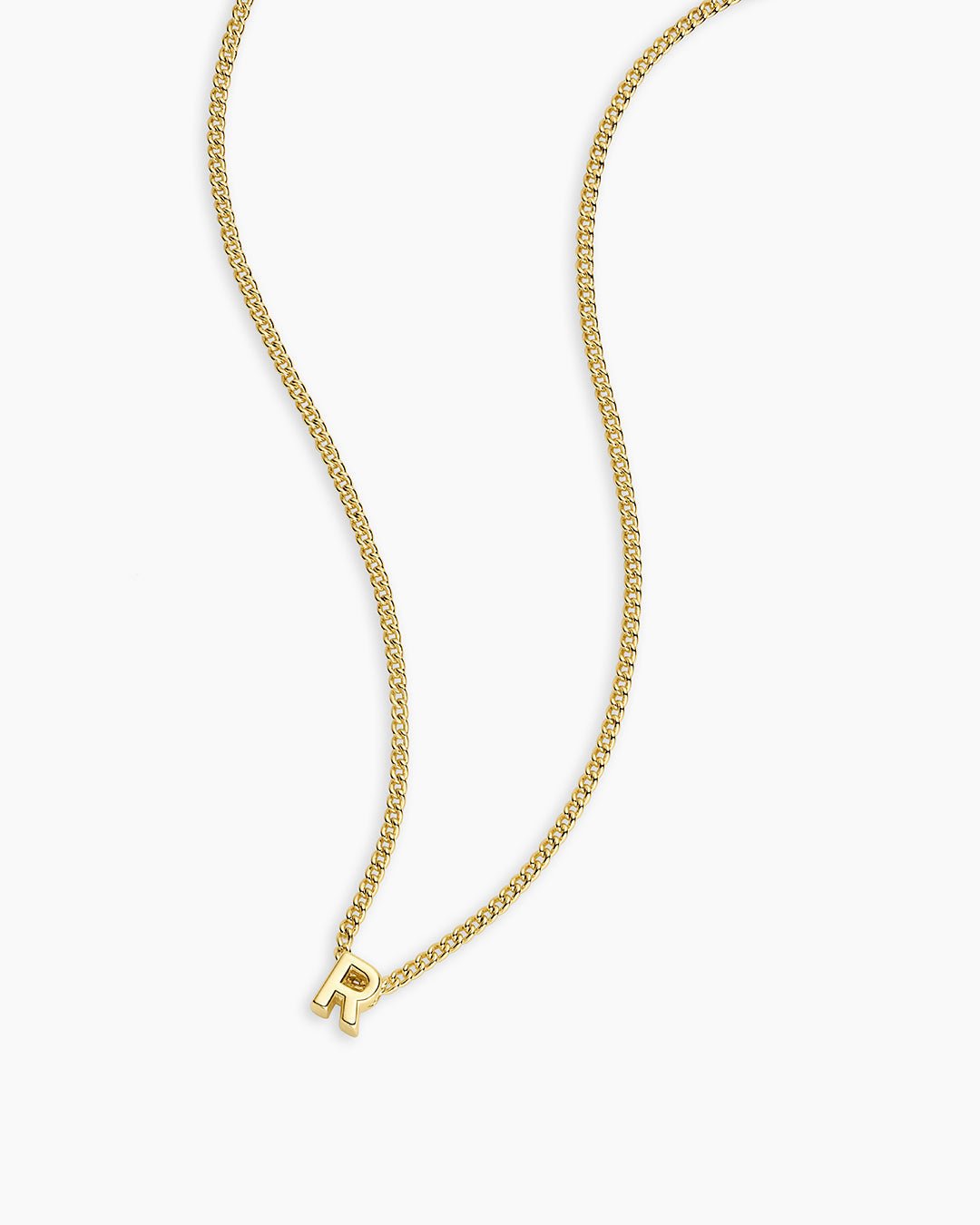 Wilder Mini Alphabet Necklace || option::18k Gold Plated, R