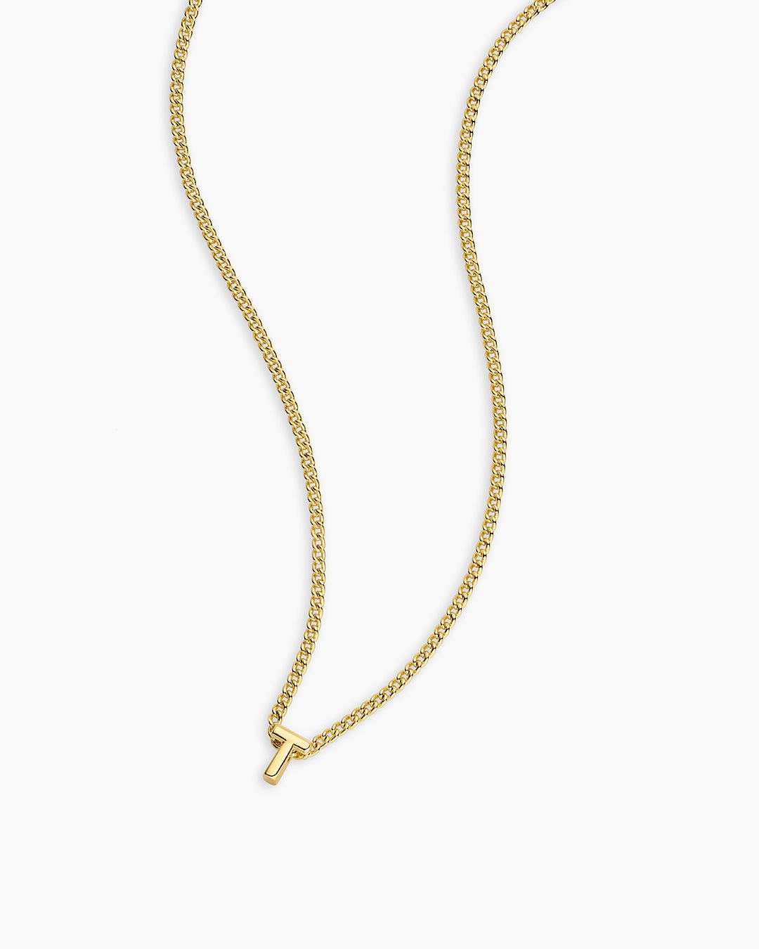 Wilder Mini Alphabet Necklace || option::18k Gold Plated, T