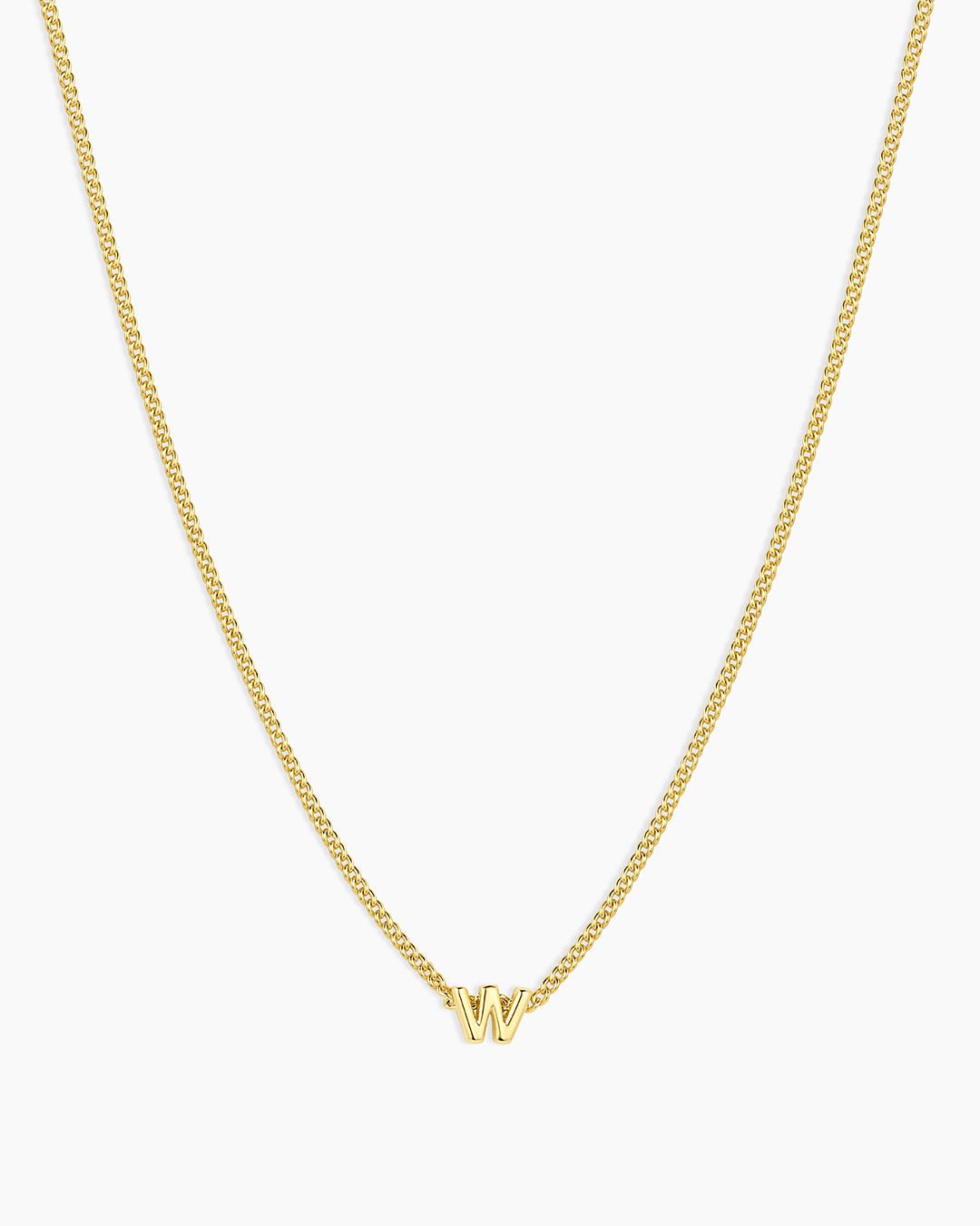 Wilder Mini Alphabet Necklace || option::18k Gold Plated, W