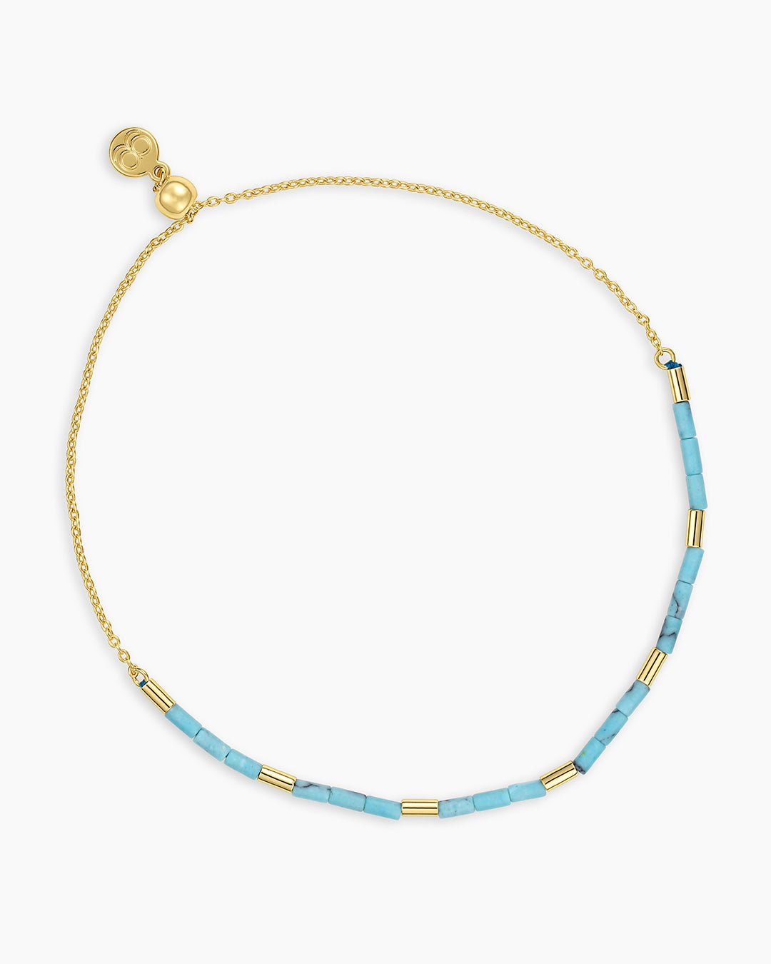 Power Gemstone Tatum Bracelet || option::18k Gold Plated, Turquoise