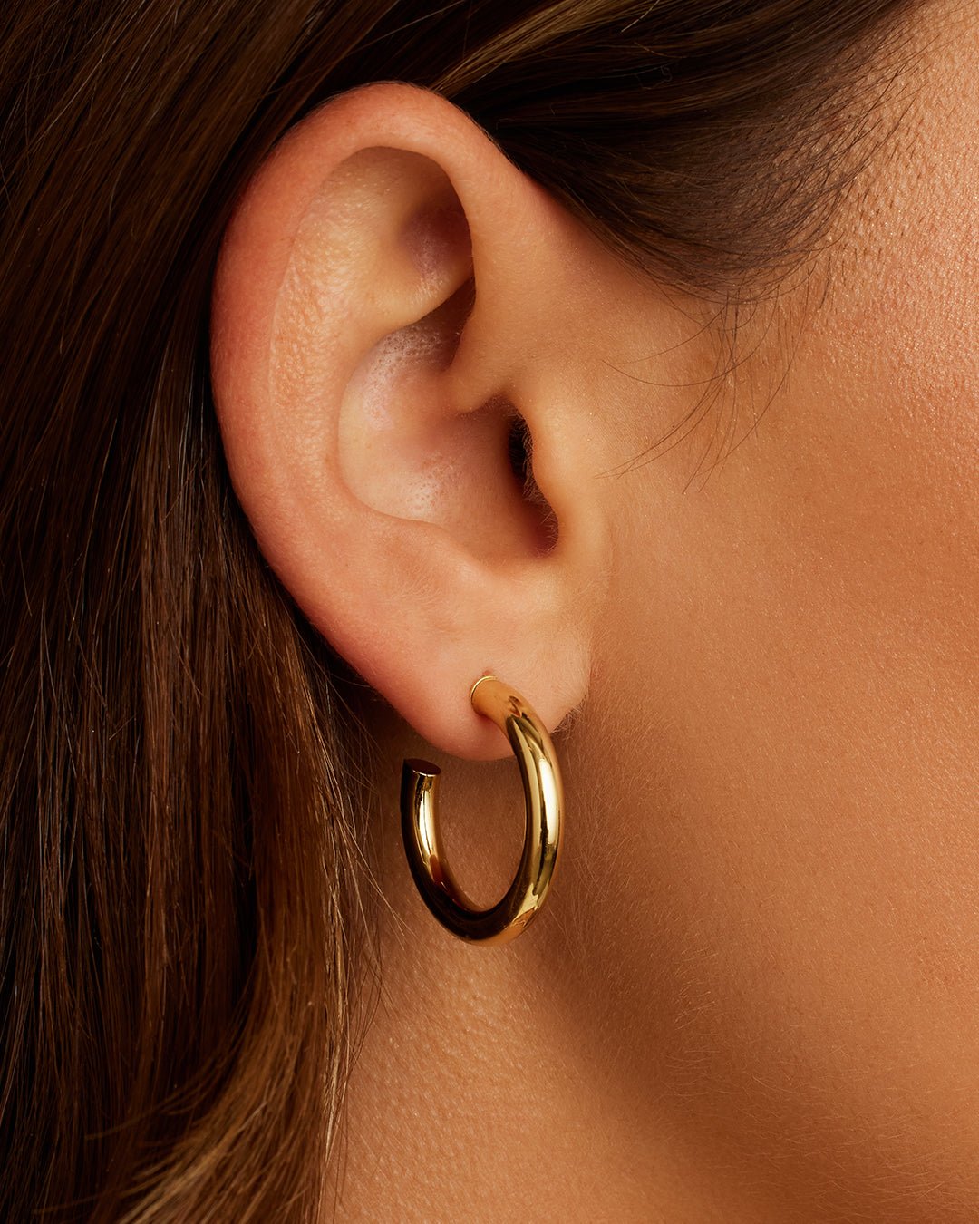 Carter Small Hoops || option::18k Gold Plated