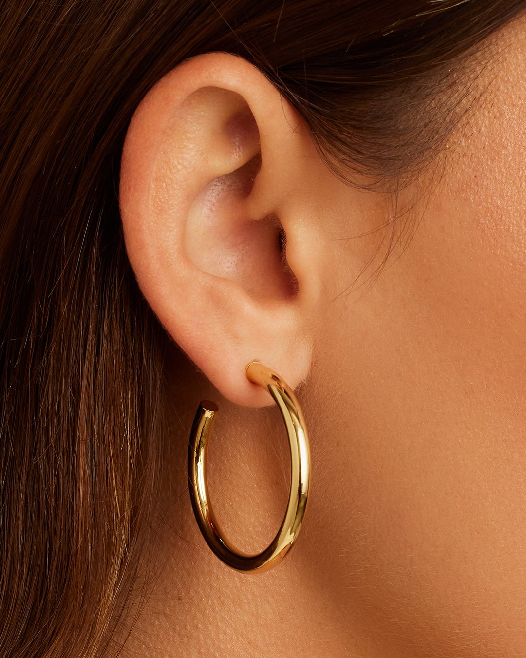 Carter Hoops || option::18k Gold Plated