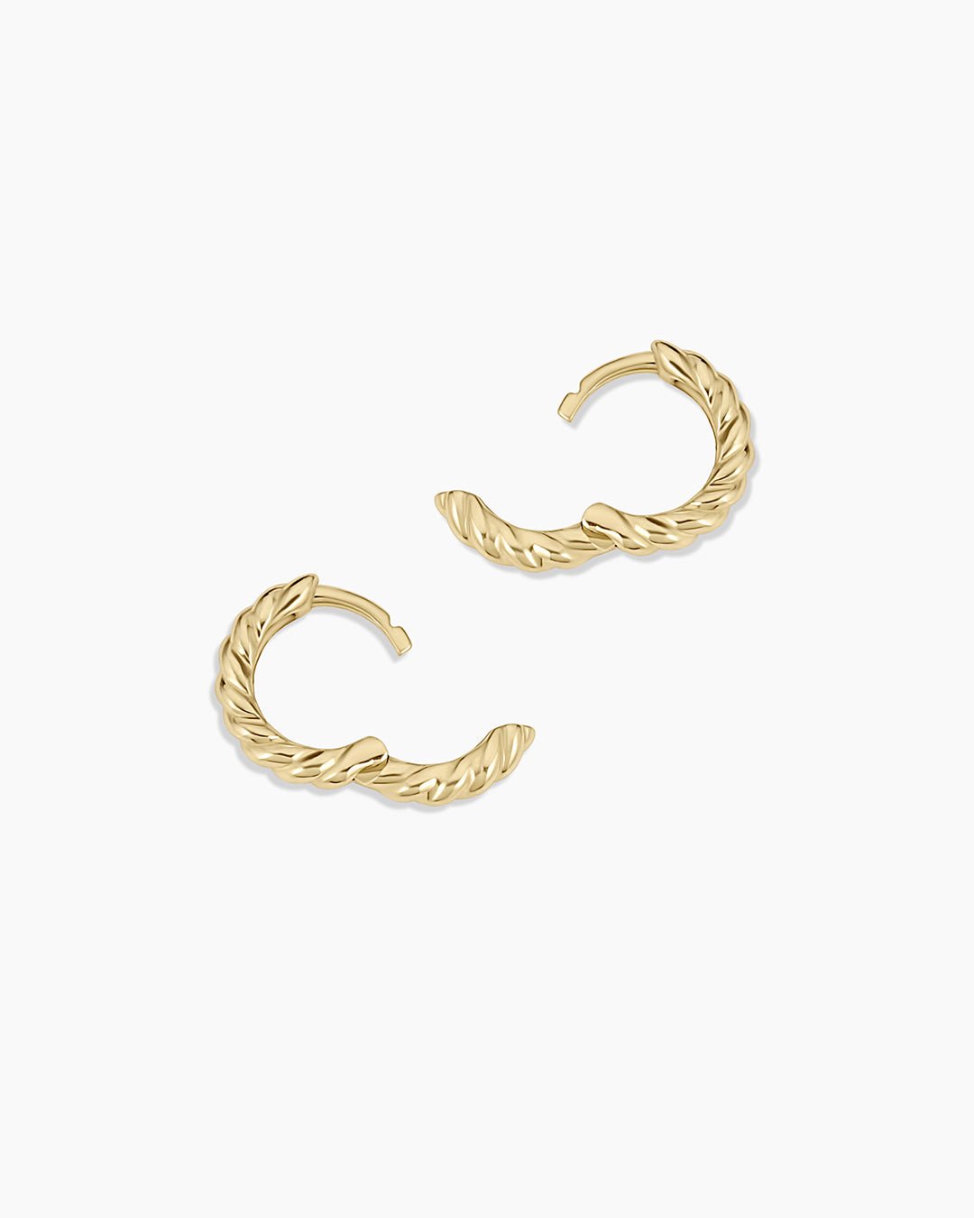 14k Gold Crew Helium Huggies || option::14k Solid Gold