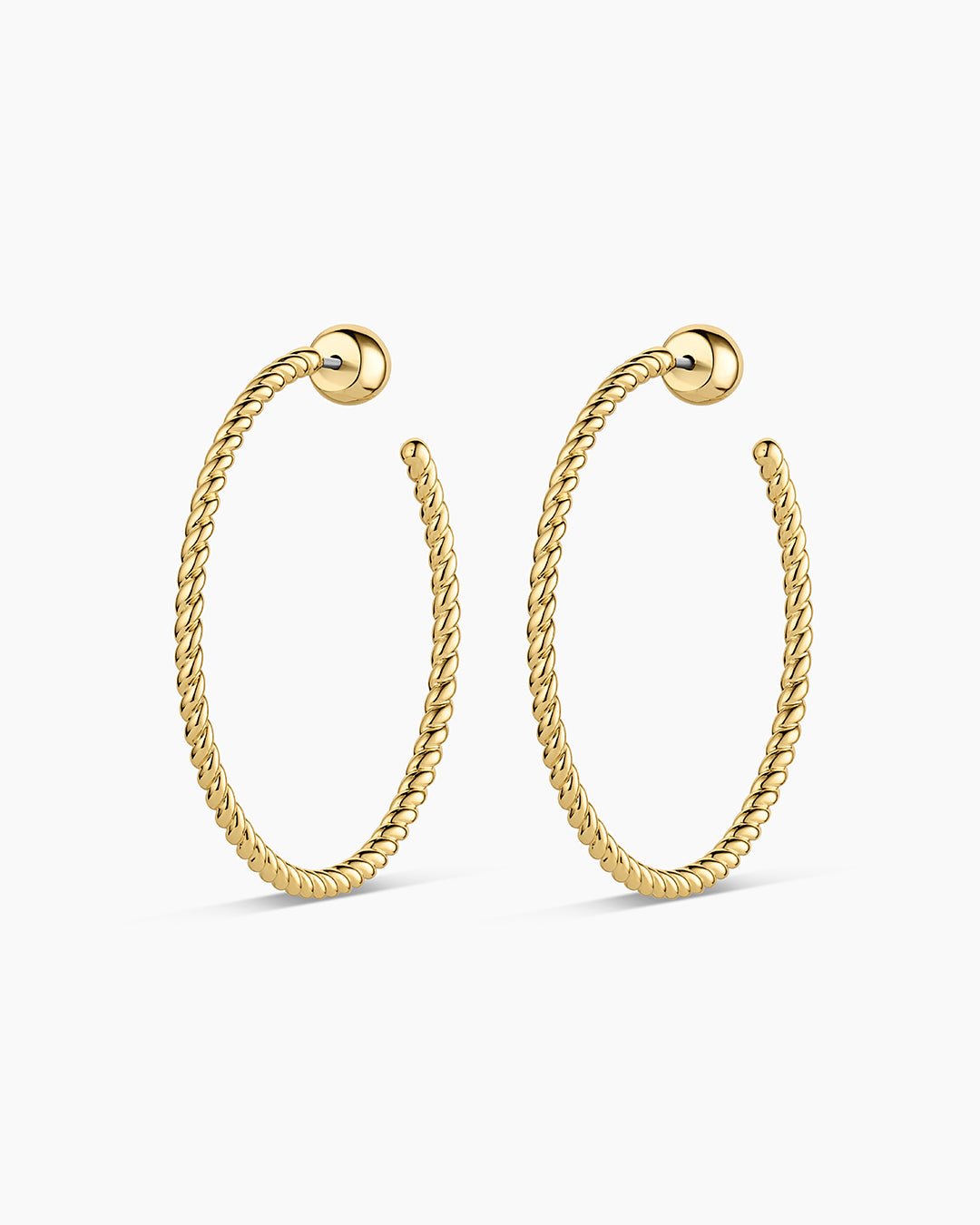 Crew Large Hoops || option::18k Gold Plated