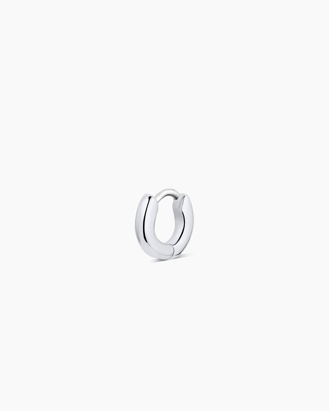 Lou Charm Huggie || option::Rhodium Plated