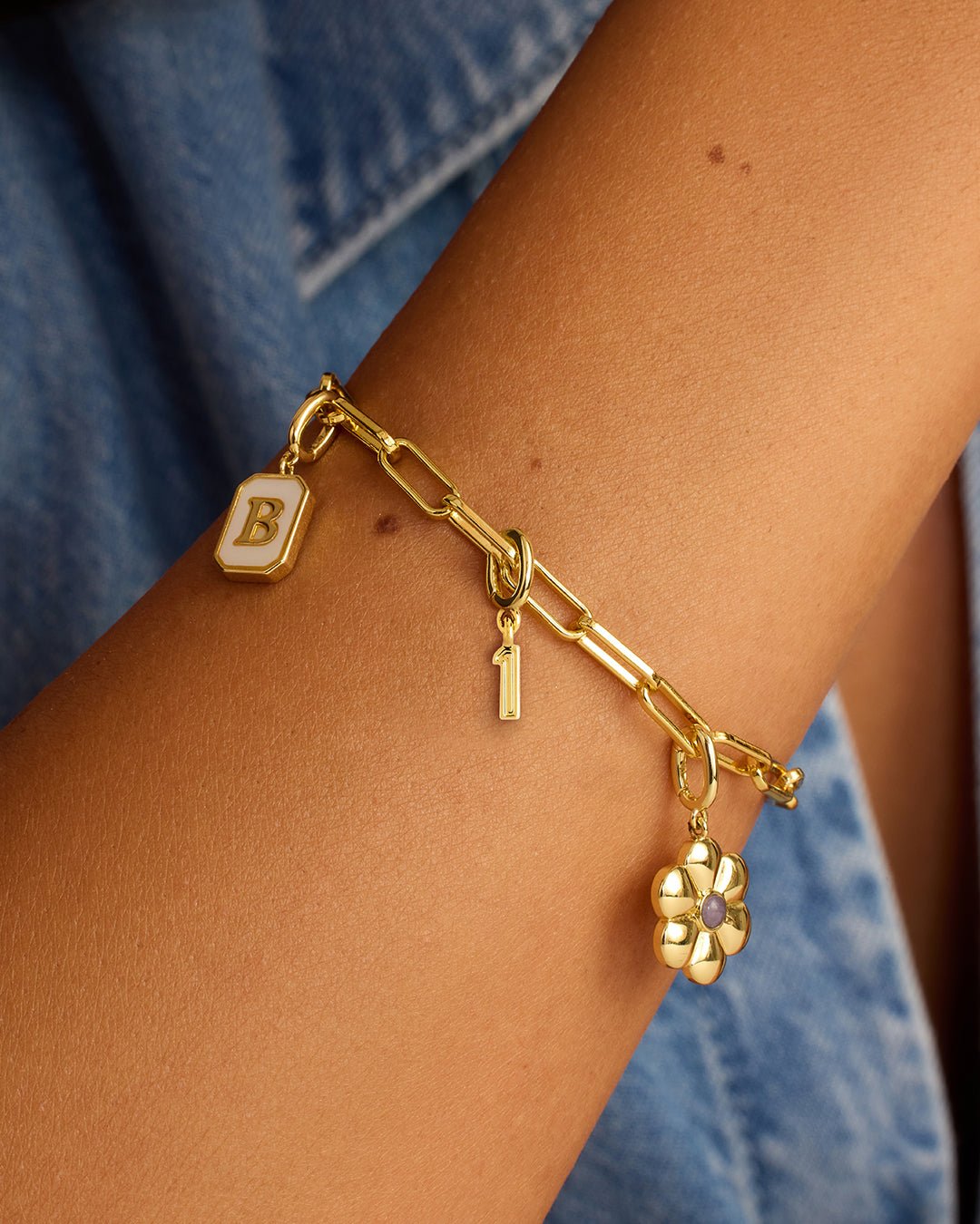 Varsity Sports Parker Charm || option::18k Gold Plated, 1