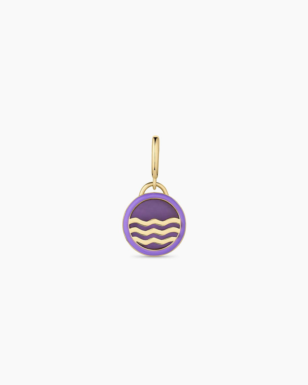 Power Gemstone Tranquility Parker Charm || option::18k Gold Plated, Amethyst