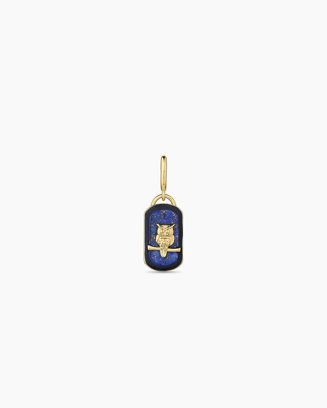 Power Gemstone Wisdom Parker Charm || option::18k Gold Plated, Lapis