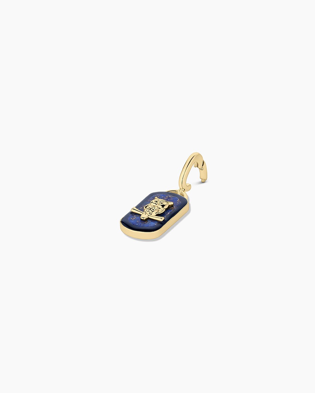 Power Gemstone Wisdom Parker Charm || option::18k Gold Plated, Lapis