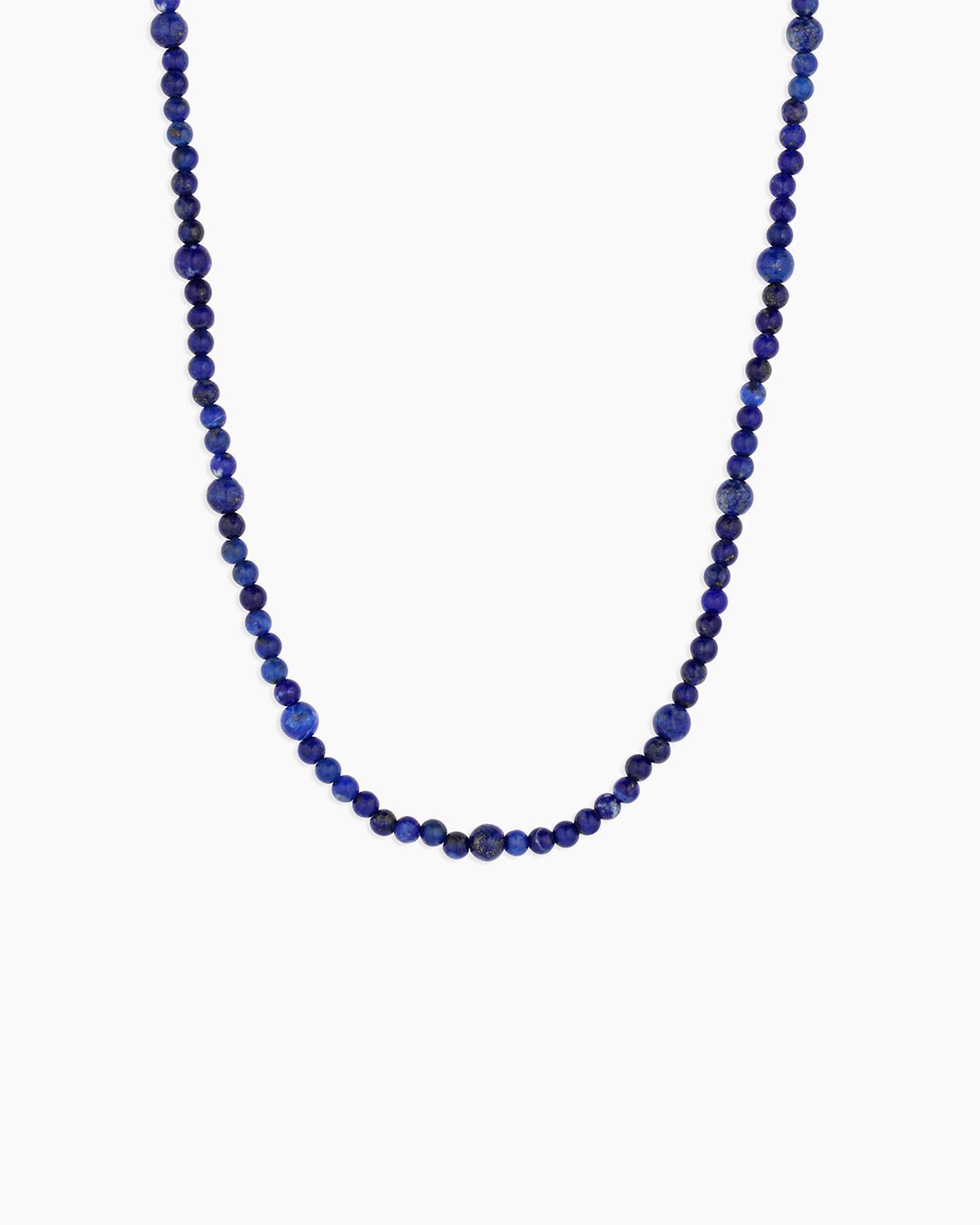 Power Gemstone Beaded Necklace || option::18k Gold Plated, Lapis