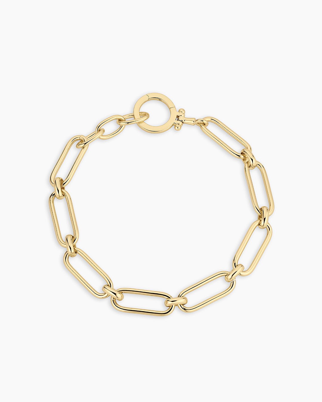 Zoey Statement Link Bracelet || option::18k Gold Plated 