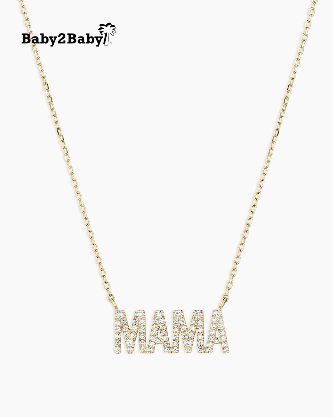 Diamond Pavé Mama Necklace