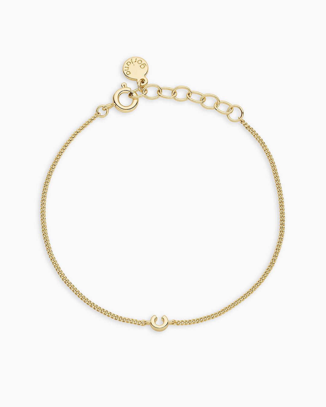 Wilder Mini Alphabet Bracelet || option::18k Gold Plated, C