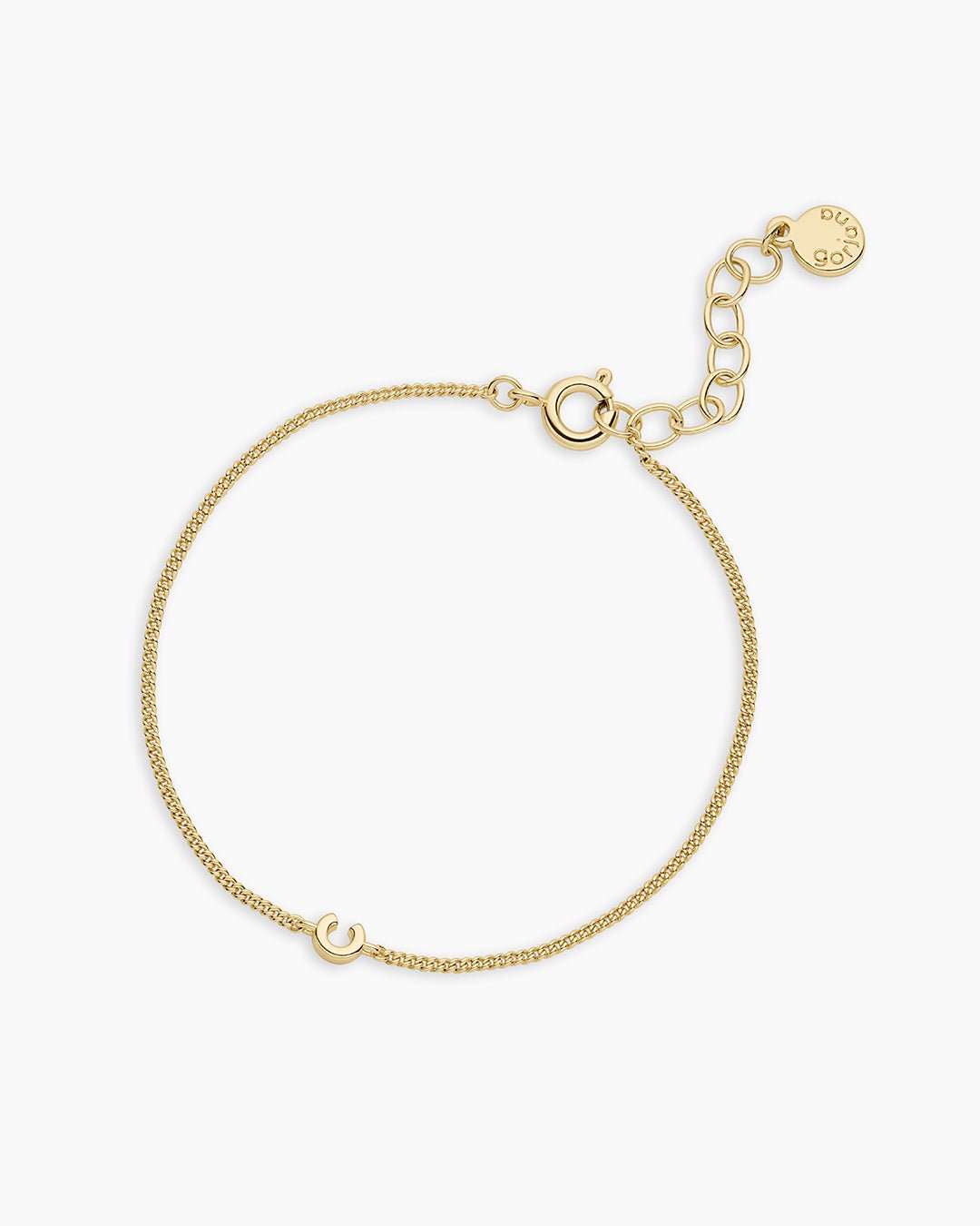 Wilder Mini Alphabet Bracelet || option::18k Gold Plated, C