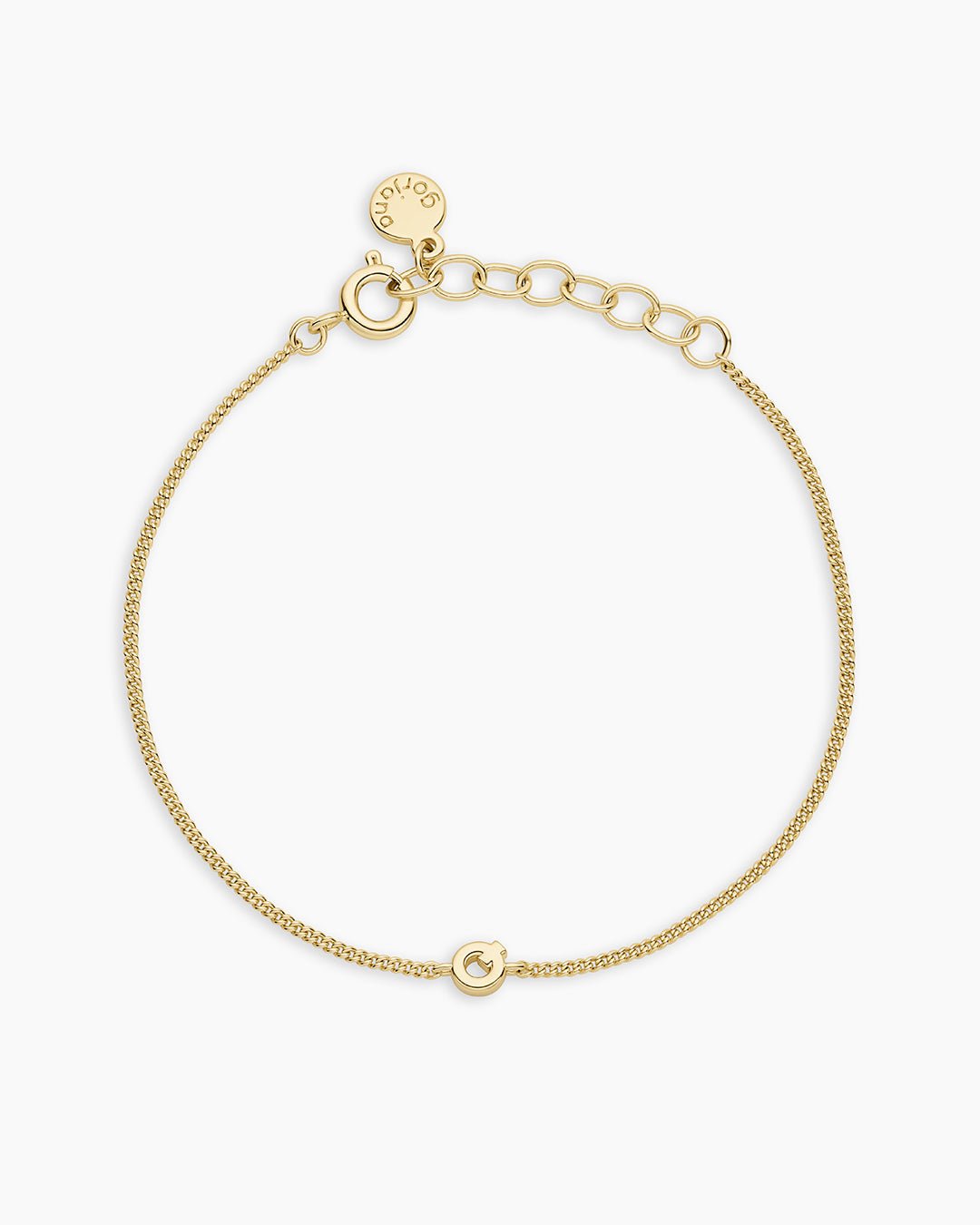 Wilder Mini Alphabet Bracelet || option::18k Gold Plated, Q