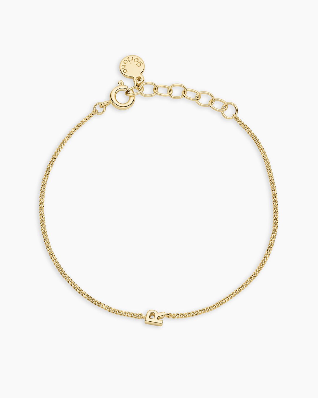 Wilder Mini Alphabet Bracelet || option::18k Gold Plated, R