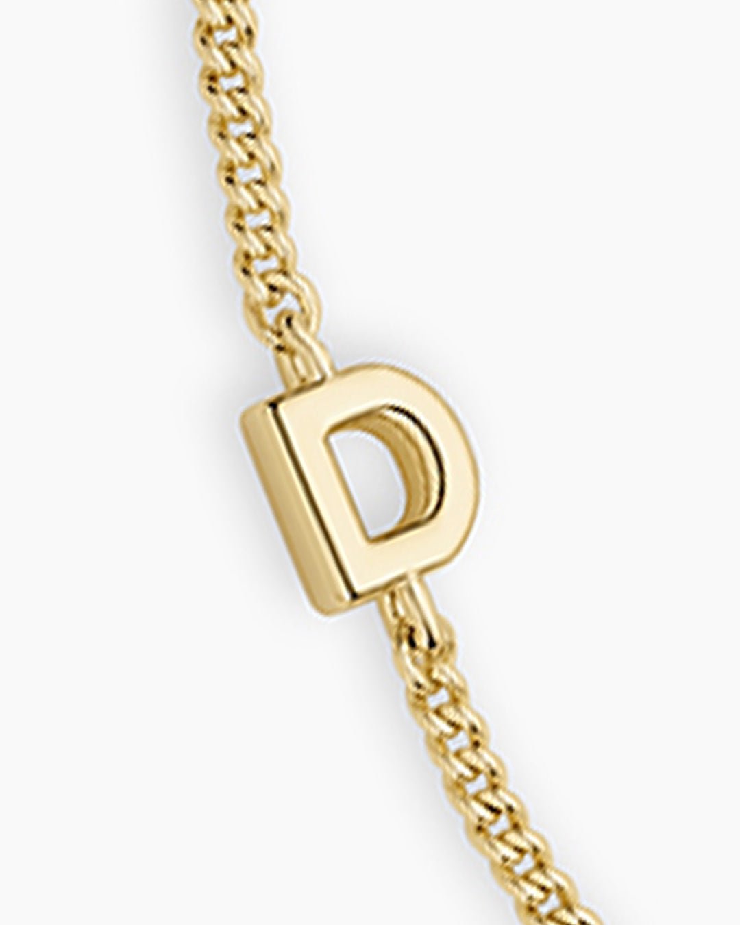 Wilder Mini Alphabet Bracelet || option::18k Gold Plated, D