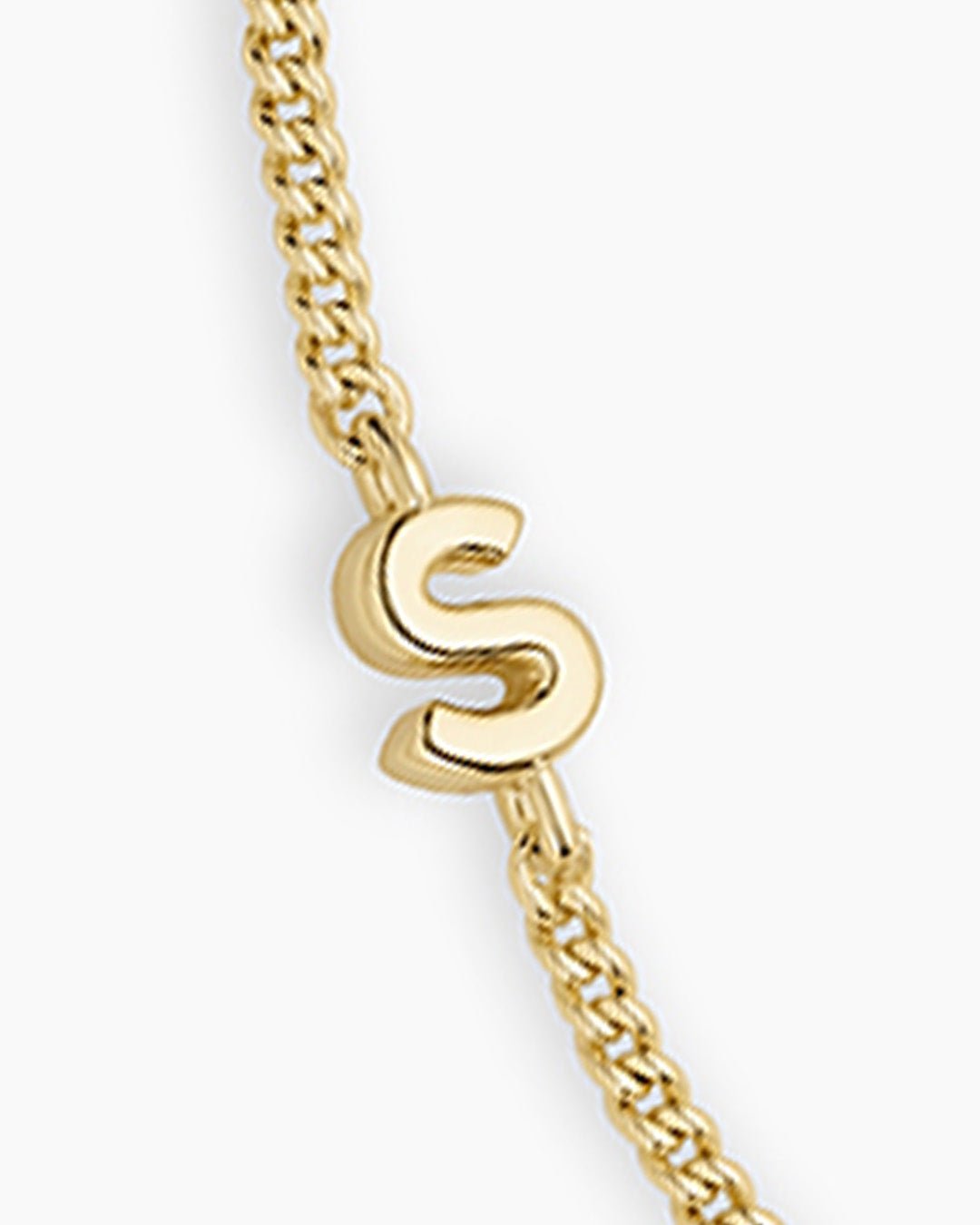 Wilder Mini Alphabet Bracelet || option::18k Gold Plated, S