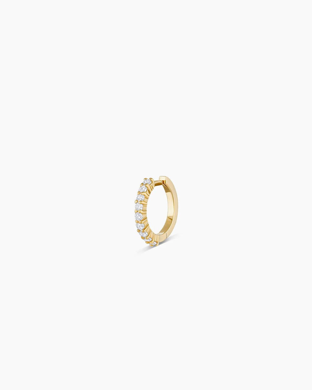 Diamond Huggie || option::14k Solid Gold