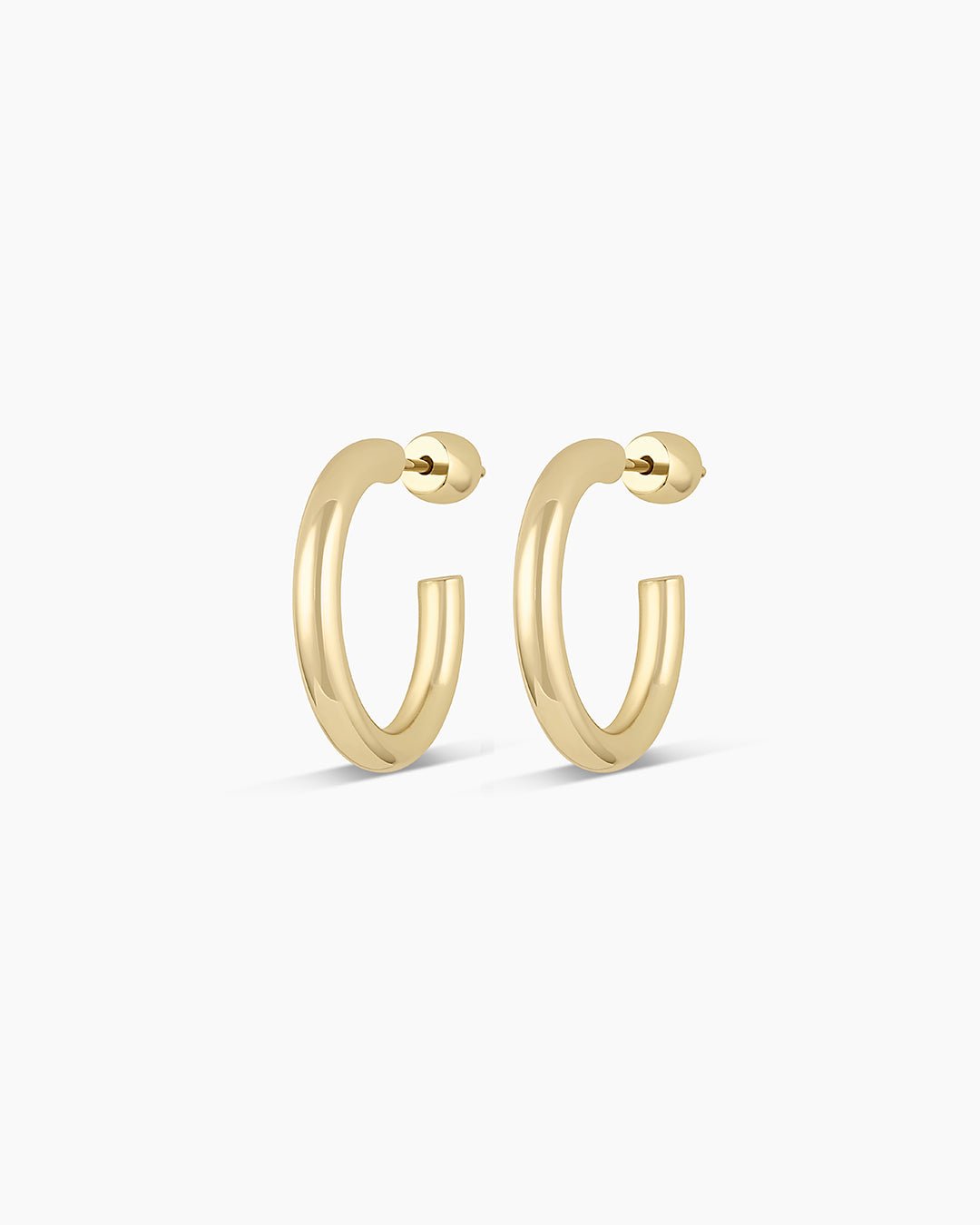 14k Gold Carter Hoops || option::14k Solid Gold, 20mm