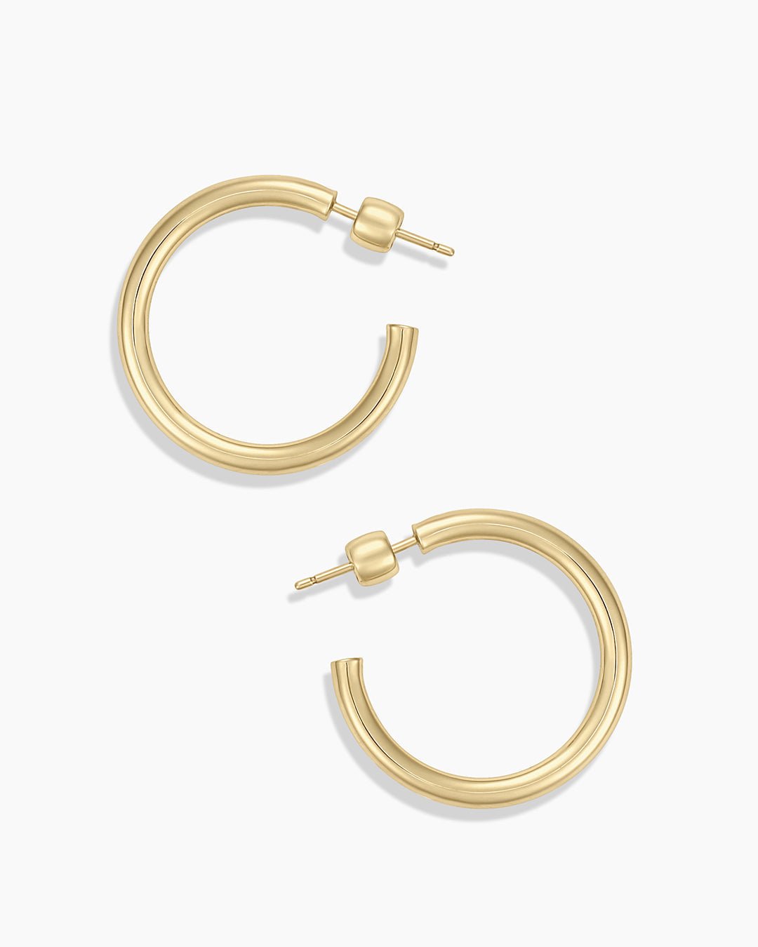 14k Gold Carter Hoops || option::14k Solid Gold, 25mm