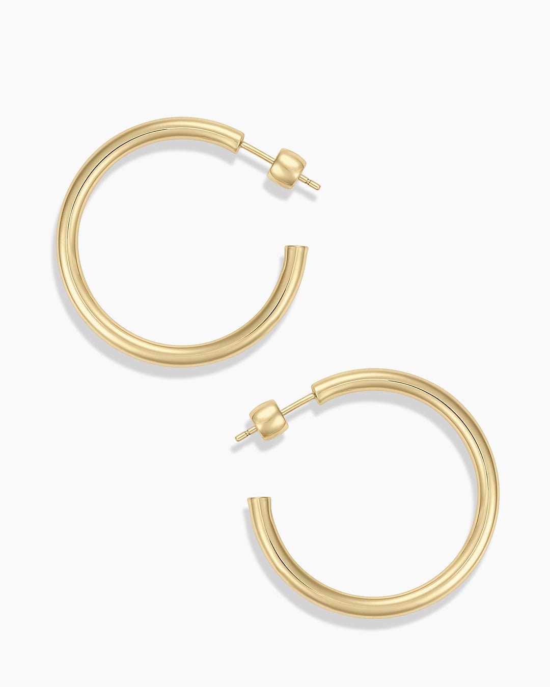 14k Gold Carter Hoops || option::14k Solid Gold, 30mm