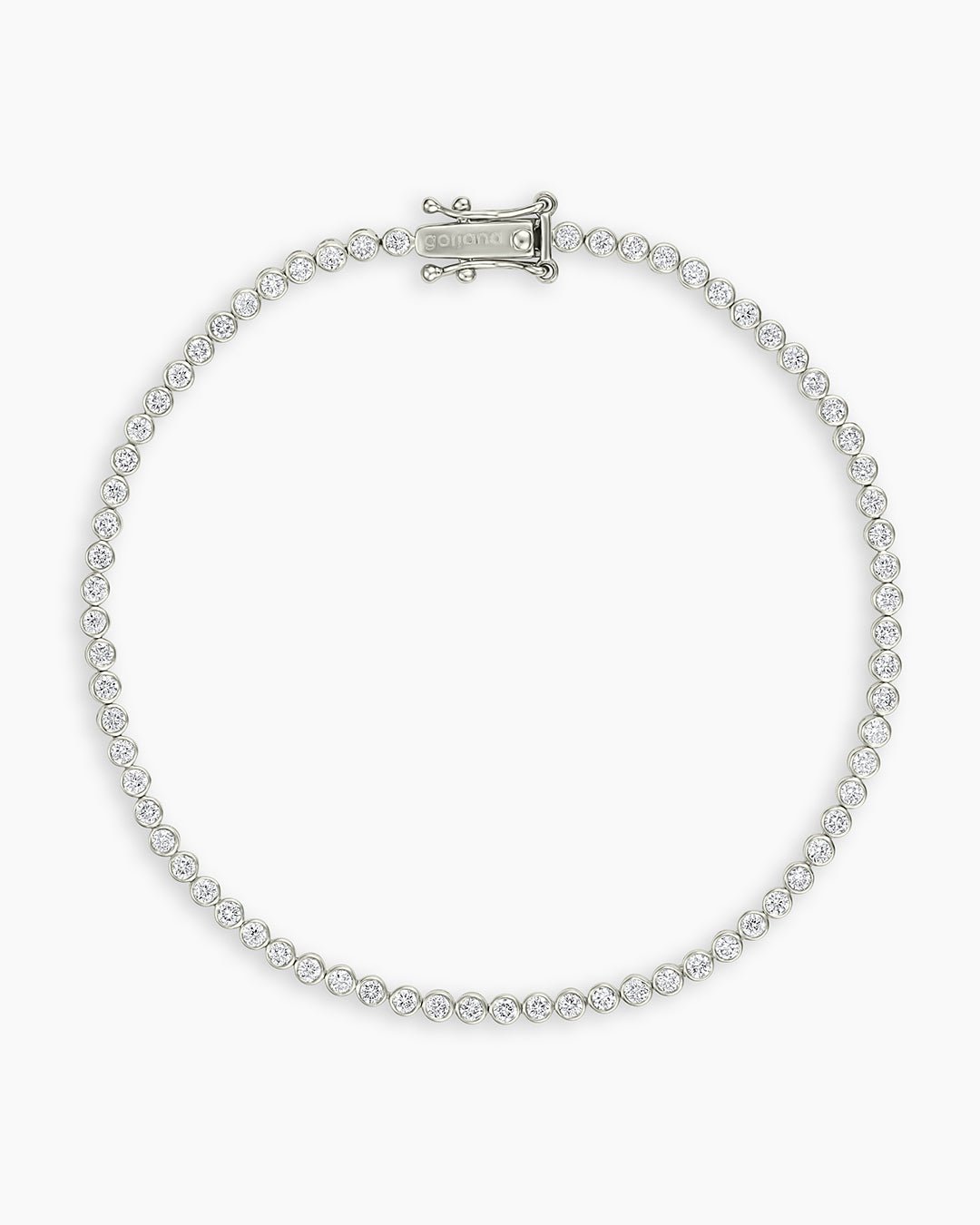 Classic Diamond Tennis Bracelet || option::14k Solid White Gold